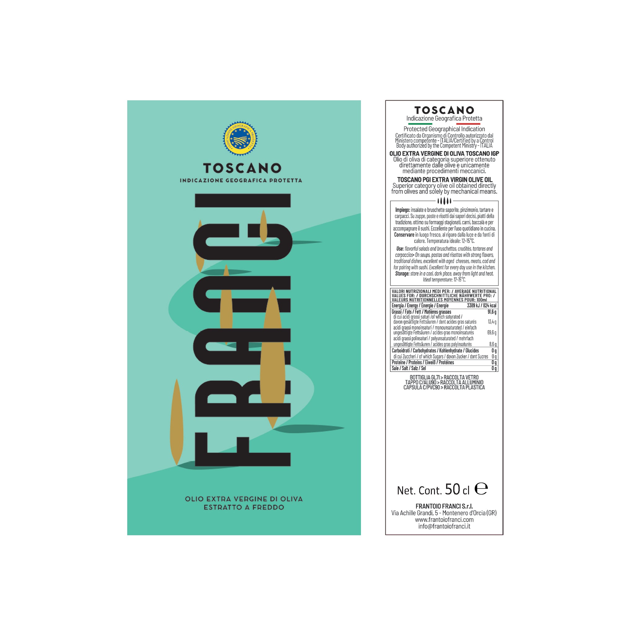 Retro — Etiqueta informativa